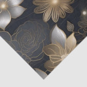 Gouden en Zilveren Bloemen Decoupage / Tissuepapier (Detail)