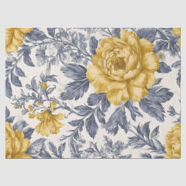 Gouden en Zilveren Bloemendesign Tissuepapier