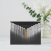 Gouden en zilveren domino's briefkaart (Staand voorkant)