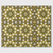 Gouden en zilveren kerstballen cadeaupapier (Vlak)