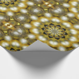 Gouden en Zilveren Kerstmis van Snuisterijen Cadeaupapier