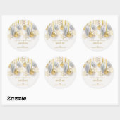 Gouden en zilveren kerstversiering ronde sticker (Vel)