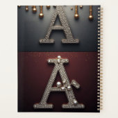Gouden en zilveren letter A monogram Planner (Achterkant)
