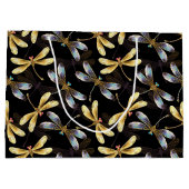 Gouden en zilveren libellen groot cadeauzakje (Achterkant)