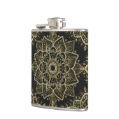 Gouden en zilveren mandala heupfles (Links)