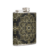 Gouden en zilveren mandala heupfles (Rechts)