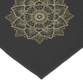 Gouden en zilveren mandala op donkerrode korte taf tafelloper (Hoek)