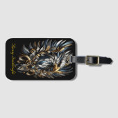 Gouden en zilveren metalen adelaar bagagelabel (Voorkant (horizontaal))