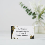 Gouden en Zilveren Sterren Bedrijf Visitekaartje (Staand voorkant)