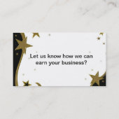 Gouden en Zilveren Sterren Bedrijf Visitekaartje (Achterkant)