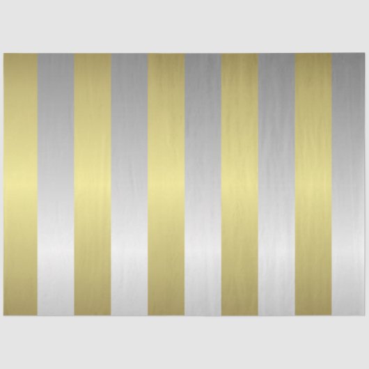 Gouden en zilveren strepen Kerstmis Tissuepapier (Voorkant)