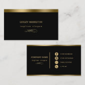 Gouden en zwart visitekaartje (Voorkant / Achterkant)