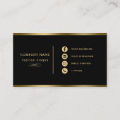 Gouden en zwart visitekaartje (Achterkant)