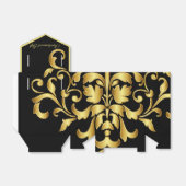 Gouden en Zwarte Bruidsmeisje Cadeau Doos Bedankdoosjes (Uitgevouwen)