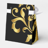 Gouden en Zwarte Bruidsmeisje Cadeau Doos Bedankdoosjes (Achterkant)