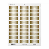 Gouden en zwarte bruiloft retouradres etiket (Full Sheet)