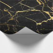 gouden en zwarte cadeauomslag cadeaupapier (Hoek)