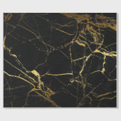 gouden en zwarte cadeauomslag cadeaupapier (Vlak)