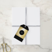 Gouden en zwarte cadeautag cadeaulabel (Met Touw)