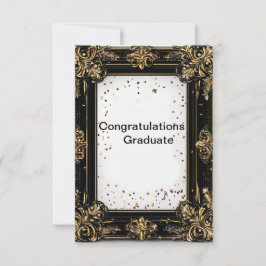 Gouden en zwarte decoratieve rand kaart