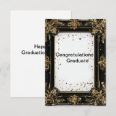 Gouden en zwarte decoratieve rand kaart (Voorkant / Achterkant)