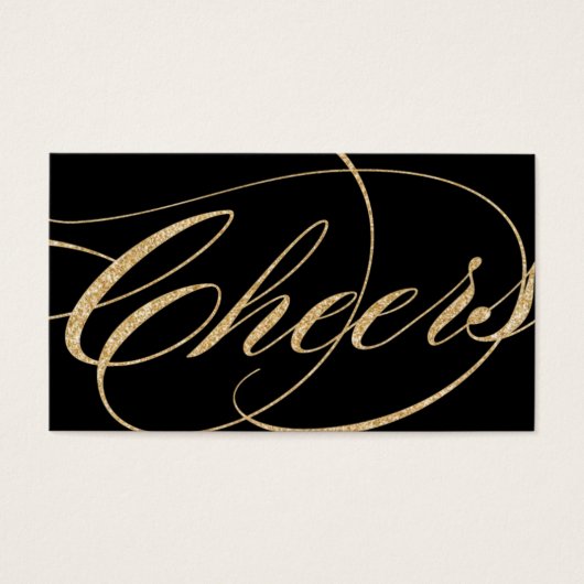 Gouden en Zwarte Drink Tickets - Pak van 100 Visitekaartjes (Voorkant)