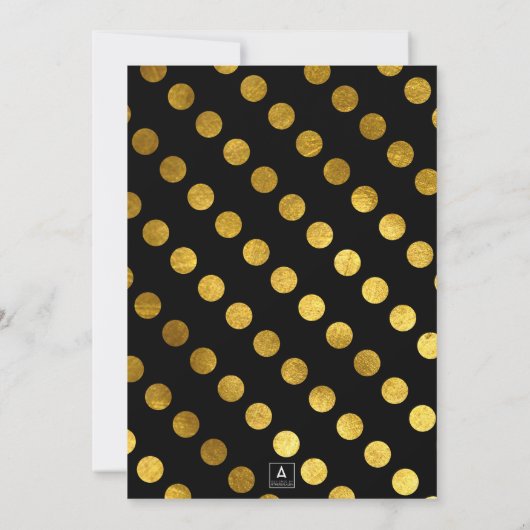 Gouden en zwarte eenhoorn Baby shower Menu Kaart (Achterkant)