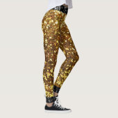 Gouden en Zwarte Faux Glitter Leggings (Rechts)