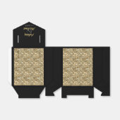 Gouden en Zwarte Favor Box Bedankdoosjes (Uitgevouwen)