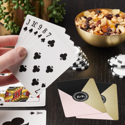 Gouden en zwarte fiets poker speelkaarten (Insitu)