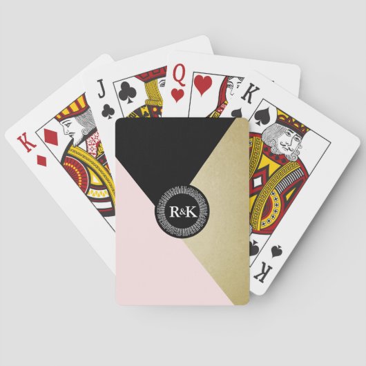 Gouden en zwarte fiets poker speelkaarten (Achterkant)