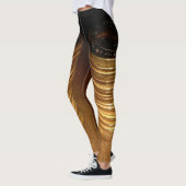 Gouden en zwarte gestapelde gouden munten Glam Leggings (Links)