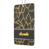 Gouden en zwarte giraffe print ontwerp luchtverfrisser (Links)