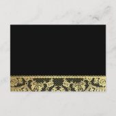 Gouden en Zwarte Kant Ontvangst Informatiekaart Informatiekaartje (Achterkant)