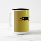 Gouden en zwarte koffie Mok (Voorkant links)