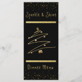 Gouden en zwarte moderne feestdagen menu (Voorkant)