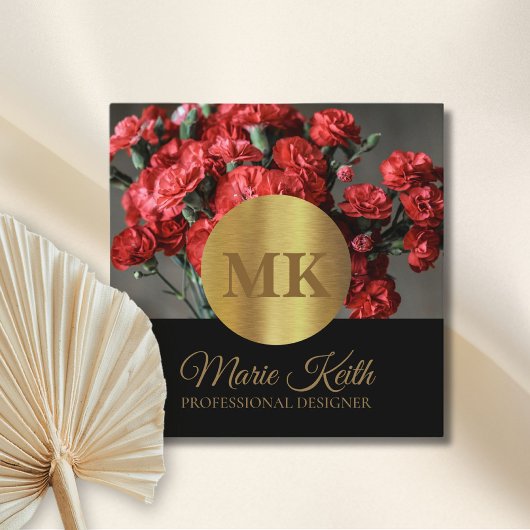 Gouden en zwarte moderne professional vierkante visitekaartje