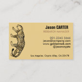 Gouden en zwarte panter skin accepteren Bitcoin Mo Visitekaartje (Achterkant)