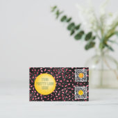 Gouden en zwarte panter skin accepteren Bitcoin Mo Visitekaartje (Staand voorkant)