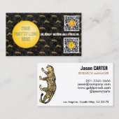 Gouden en zwarte panter Wij accepteren Bitcoin Mod Visitekaartje (Voorkant / Achterkant)