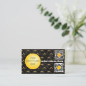 Gouden en zwarte panter Wij accepteren Bitcoin Mod Visitekaartje (Staand voorkant)