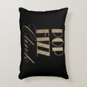 Gouden en zwarte partij Pop Fizz Clink Accent Kussen (Voorkant(Verticaal))