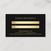 Gouden en zwarte professionele afspraak afsprakenkaartje (Achterkant)