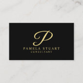 Gouden en zwarte professionele afspraak afsprakenkaartje (Voorkant)