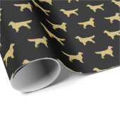 Gouden en zwarte retriever cadeaupapier (Rol Hoek)