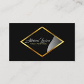 Gouden en zwarte ruit visitekaartje (Voorkant)