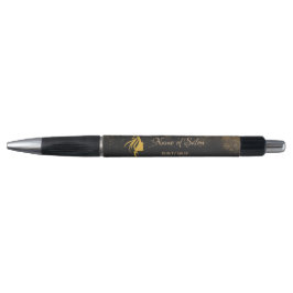 Gouden en zwarte SalonQR-code Prijs Tafel Tentoons Pen