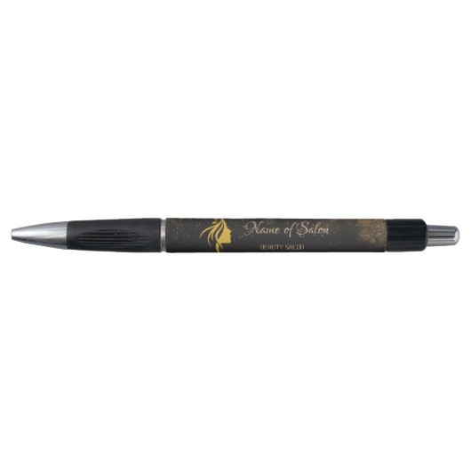 Gouden en zwarte SalonQR-code Prijs Tafel Tentoons Pen (Voorkant)