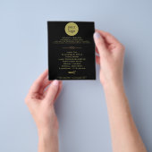 Gouden en zwarte schoonheidssalon flyer (Hand)