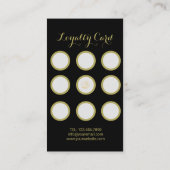 Gouden en zwarte schoonheidssalon klantenkaartje (Achterkant)